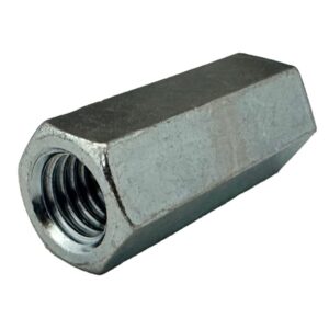 HEX ROD COUPLING NUT ZINC 1/4"-20 1-3/4" LONG