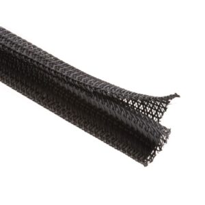 LOOM SPLIT BRAIDED SLEEVE 1-1/2" 25 FT PER BOX BLACK