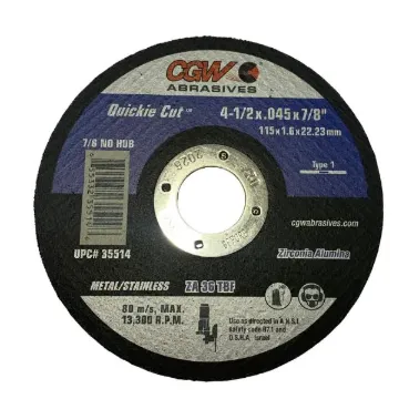 CUT OFF WHEEL 4-1/2" X .045" X 7/8" ARBOR, TYPE 1