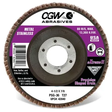 FLAP DISC, EXTREME II, 4-1/2" X 7/8" X 40X , TYPE 29