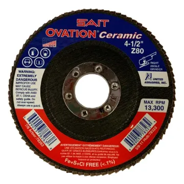 FLAP DISC 4-1/2 X 7/8 80 GRIT CERAMIC