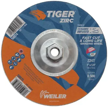 GRINDING WHEEL TYPE 27 5" X 1/4", 5/8-11 HUB