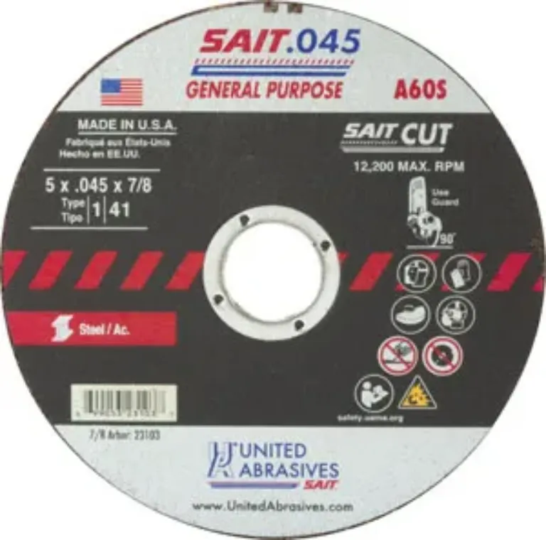 CUT OFF WHEEL 5" X .045" X 7/8"