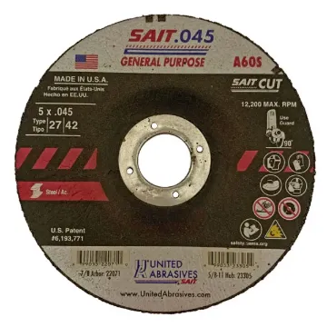 CUT OFF WHEEL TYPE 27 5 X .045 7/8 ARBOR A60S