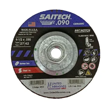 CUT OFF WHEEL TYPE 27 4-1/2 X .090 5/8-11 ARBOR
