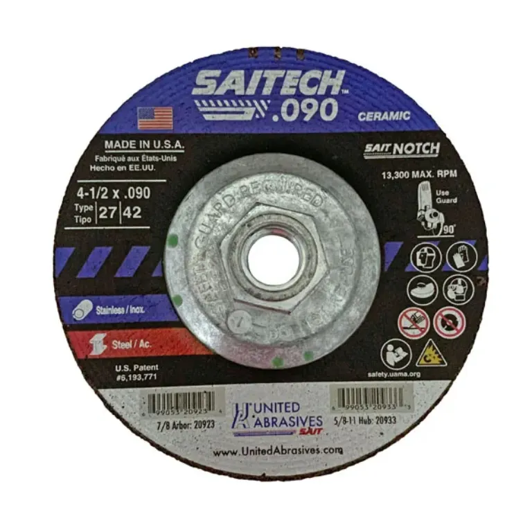 CUT OFF WHEEL TYPE 27 4-1/2 X .090 5/8-11 ARBOR