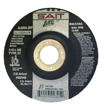 CUTTING WHEEL TYPE 27 4-1/2" DIAM, .045" W, 7/8"