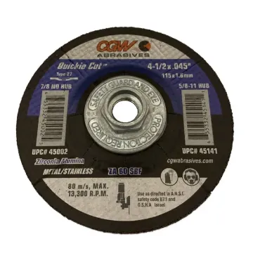 CUTTING WHEEL 4 1/2 X .045 X 5/8"-11 HUB, TYPE 27 ZA60