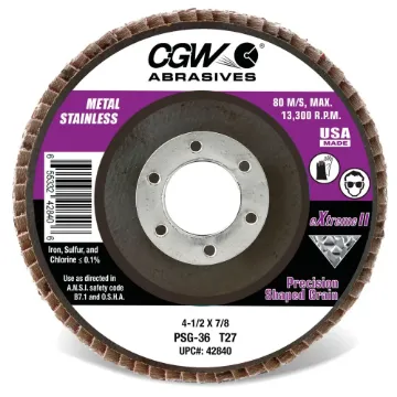 FLAP DISC, EXTREME II, 4-1/2" X 5/8-11, X 80X, TYPE 29