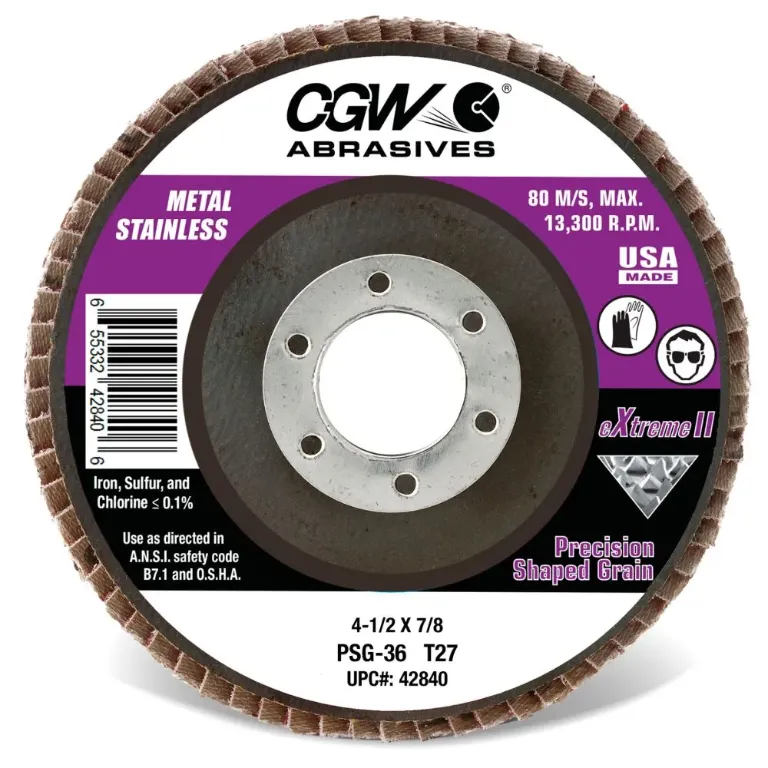 FLAP DISC, EXTREME II, 4-1/2" X 5/8-11, X 80X, TYPE 29