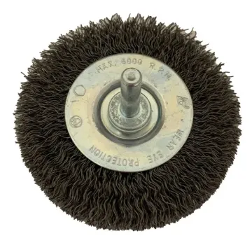 PEARL CRIMPED WIRE WHEEL WITH 1/4" STEM 3" X .014