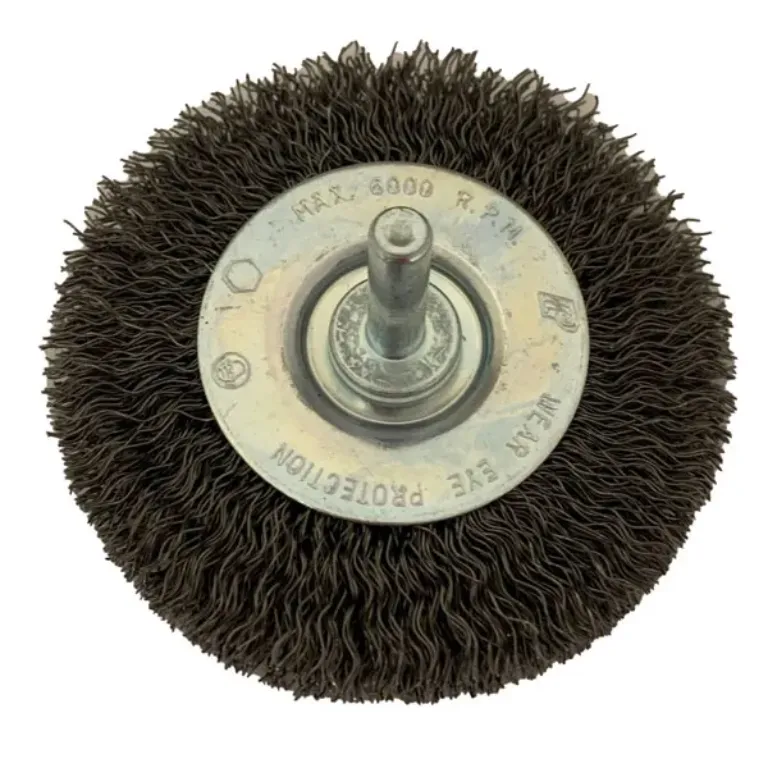 PEARL CRIMPED WIRE WHEEL WITH 1/4" STEM 3" X .014