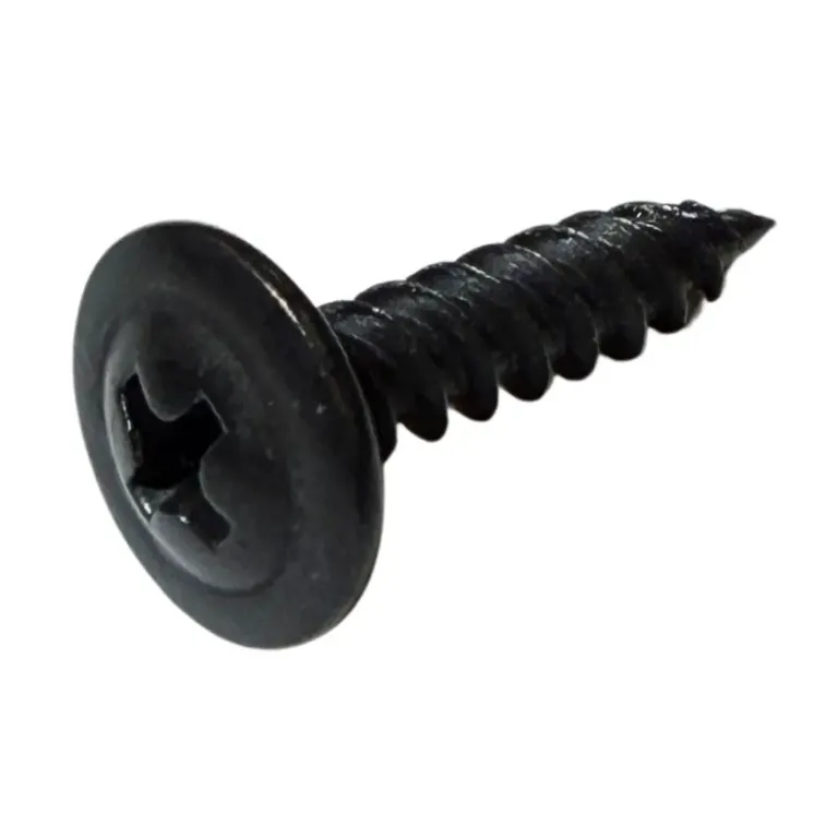 SHEET METAL SCREW RND WASHER #8 X 3/4", BLACK, PHILLIPS