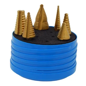 PROBIT STEP DRILL BIT SET, 6 PC, TiN COATED W/ CASE
