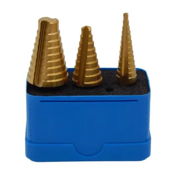 PROBIT STEP DRILL BIT SET, 3 PC, TiN COATED W/ CASE