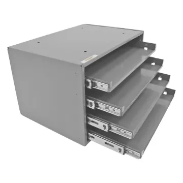 DRAWER RACK-SLIDE OUT, METAL 4 DRAWER, SMALL, GRAY