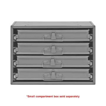 DRAWER RACK-SLIDE OUT, METAL 4 DRAWER, SMALL, GRAY