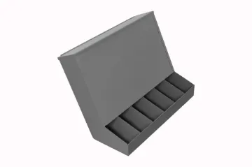 GRAVITY FEED DISPENSER WITH LID, 6 COMPARTMENTS, WALL MOUNTABLE, GRAY
