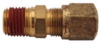 BRASS AIR BRAKE MALE CONNECTOR 1/2" TUBE X 3/8" PIPE