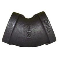 BLACK PIPE 45 DEGREE ELBOW 1/2"