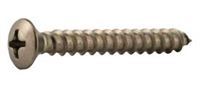 SHEET METAL SCREW OVAL PHIL HD #14 X 1" STAINLESS