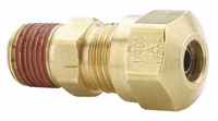 BRASS AIR BRAKE MALE CONNECTOR 3/8" TUBE X 1/8" PIPE
