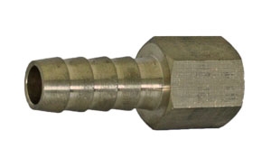 BRASS BARB FITTING FEMALE CON 3/8 HOSE 1/4 PIPE