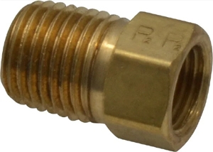BRASS MALE INVERTED FLARE CONNECTOR 1/4" TUBE X 1/4" PIPE