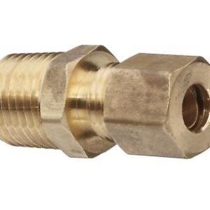 BRASS COMPRESSION MALE CONNECTOR 3/16" TUBE X 1/8" PIPE