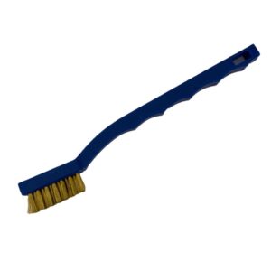 BRUSH SMALL CLEANING BRASS W/ PLASTIC HANDLE