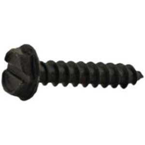 METAL SCREW HEX WASHER HD BLACK #10 X 2"