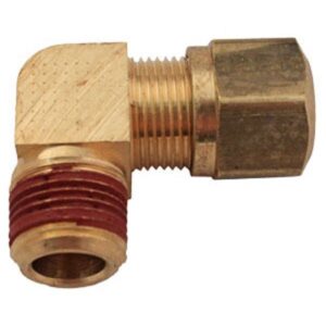 BRASS MALE 90 DEGREE ELBOW 1/2" TUBE X 3/8" PIPE