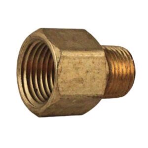 BRASS PIPE ADAPTER 1/2" FEMALE X 3/8" MALE