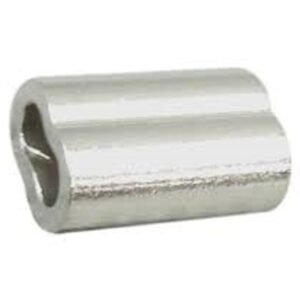 SWAGING SLEEVE ALUMINUM HOURGLASS FOR 1/8 WIRE ROPE