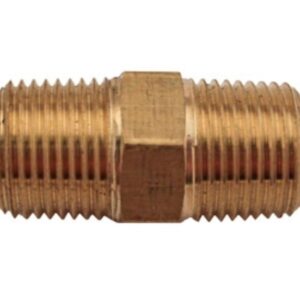 BRASS PIPE HEX NIPPLE 3/8"