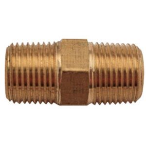 BRASS PIPE HEX NIPPLE 1/2"