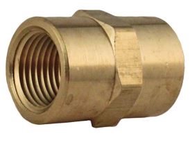 BRASS PIPE HEX COUPLING 1/4"