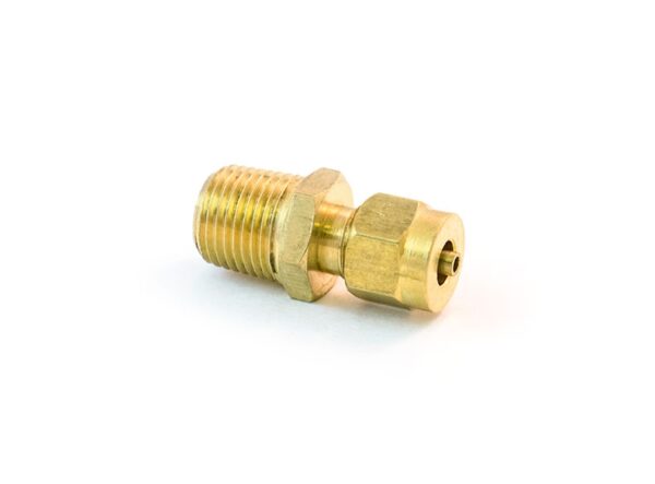 BRASS TRANSMISSION MALE  CONNECTOR 5/32" TUBE X 1/16" PIPE