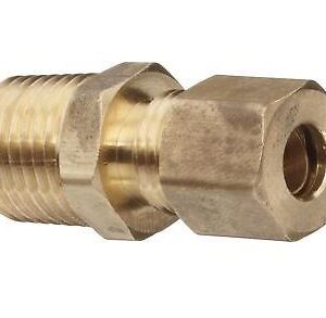 BRASS COMPRESSION MALE CONNECTOR 1/8" TUBE X 1/8" PIPE