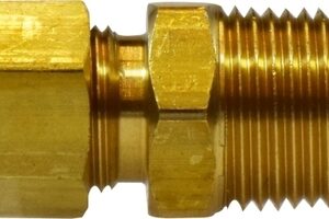 BRASS COMPRESSION MALE CONNECTOR 3/16" TUBE X 1/4" PIPE