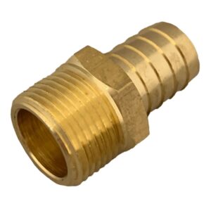 BRASS BARB FITTING MALE CONN 3/4 HOSE 1/2 PIPE