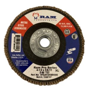 RAM PRO SERIES FLAP DISC - JUMBO W/HUB 4-1/2" D