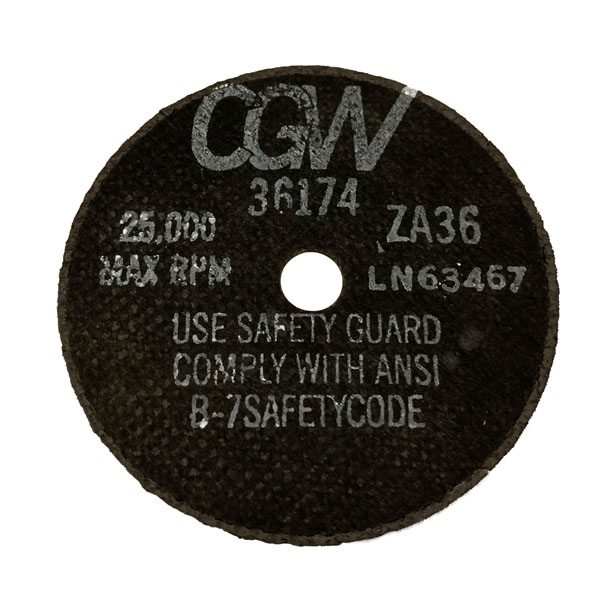 ZIRCONIA CUT OFF WHEEL, 3" X 1/16" X 3/8" Ram Products