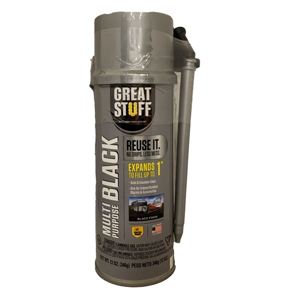 12 OZ BLACK SPRAY FOAM - GREAT STUFF, MULTIPURPOSE W/ SMART DISPENSER ...