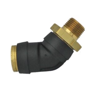 PUSH TO CONNECT BRASS DOT 45 DEGREE MALE SWIVEL ELBOW