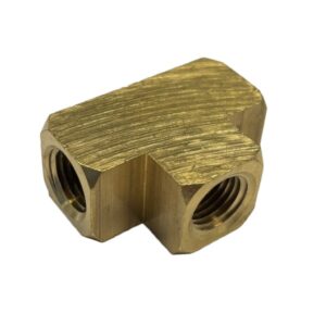 BRASS PIPE TEE 1/4" FEMALE X 1/4" FEMALE X 1/4" FEMALE