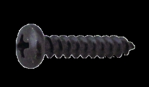 METAL SCREW PAN HEAD PHILLIPS #6 X 1" BLACK OXIDE