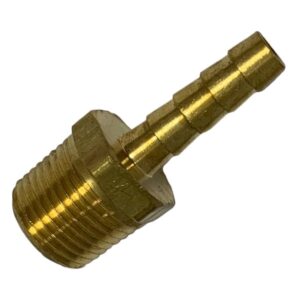 BRASS BARB FITTING MALE CONN 1/4 HOSE 1/2 PIPE