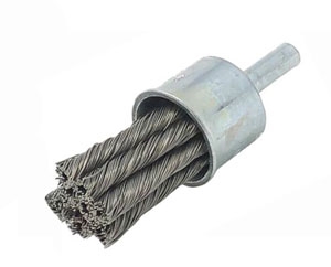 WIRE END BRUSH  3/4 X .014 KNOT END