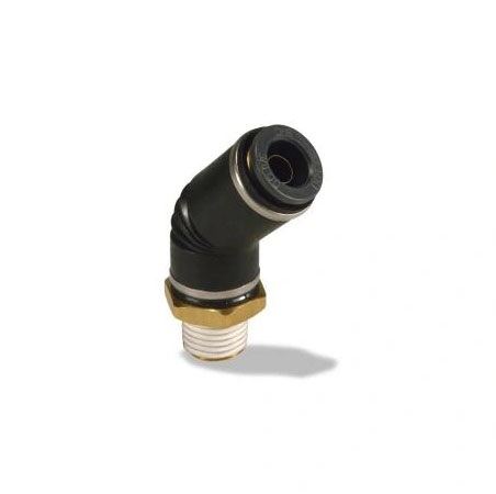 Air Line Fittings Kit Tectran ® - D.O.T. Push Lock Fittings Nylon Tubing 45 ° Swivel Male Elbow - TRUC Airline Fittings